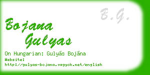 bojana gulyas business card