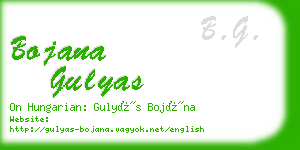 bojana gulyas business card